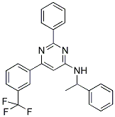 (1-PHENYL-ETHYL)-[2-PHENYL-6-(3-TRIFLUOROMETHYL-PHENYL)-PYRIMIDIN-4-YL]-AMINE Struktur