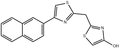 2-([4-(2-NAPHTHYL)-1,3-THIAZOL-2-YL]METHYL)-1,3-THIAZOL-4-OL Struktur