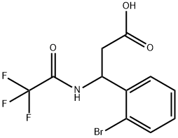 3-(2-BROMOPHENYL)-3-[(2,2,2-TRIFLUOROACETYL)AMINO]PROPANOIC ACID Struktur