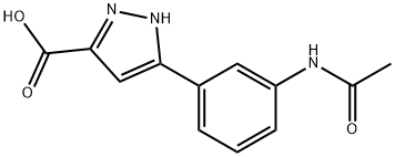 5-(3-ACETYLAMINOPHENYL)-1H-PYRAZOLE-3-CARBOXYLIC ACID Struktur