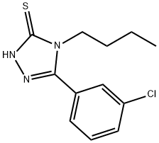 4-BUTYL-5-(3-CHLOROPHENYL)-4H-1,2,4-TRIAZOL-3-YLHYDROSULFIDE Struktur