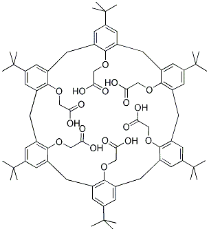 5,11,17,23,29,35-P-TERT-BUTYL-37,38,39,40,41,42-HEXAKIS[(CARBOXY)-METHOXY]-CALIX[6]ARENE Struktur