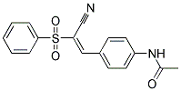 N-(4-(2-CYANO-2-(PHENYLSULFONYL)VINYL)PHENYL)ETHANAMIDE Struktur