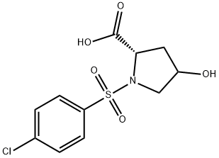 1-(4-CHLORO-BENZENESULFONYL)-4-HYDROXY-PYRROLIDINE-2-CARBOXYLIC ACID Struktur