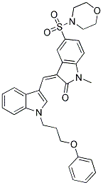 (Z)-1-METHYL-5-(MORPHOLINOSULFONYL)-3-((1-(3-PHENOXYPROPYL)-1H-INDOL-3-YL)METHYLENE)INDOLIN-2-ONE Struktur