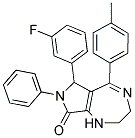 (Z)-6-(3-FLUOROPHENYL)-7-PHENYL-5-P-TOLYL-2,3,6,7-TETRAHYDROPYRROLO[3,4-E][1,4]DIAZEPIN-8(1H)-ONE Struktur