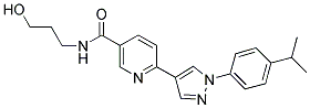 N-(3-HYDROXY-PROPYL)-6-[1-(4-ISOPROPYL-PHENYL)-1H-PYRAZOL-4-YL]-NICOTINAMIDE Struktur