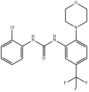 1-(2-CHLOROPHENYL)-3-(2-MORPHOLIN-4-YL-5-(TRIFLUOROMETHYL)PHENYL)UREA Struktur