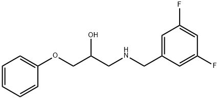 1-[(3,5-DIFLUOROBENZYL)AMINO]-3-PHENOXY-2-PROPANOL Struktur