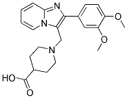 1-[2-(3,4-DIMETHOXY-PHENYL)-IMIDAZO[1,2-A]PYRIDIN-3-YLMETHYL]-PIPERIDINE-4-CARBOXYLIC ACID Struktur