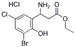 ETHYL-3-AMINO-3-(3-BROMO-5-CHLORO-2-HYDROXYPHENYL)PROPIONATE HYDROCHLORIDE Struktur