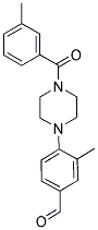 3-METHYL-4-[4-(3-METHYLBENZOYL)PIPERAZIN-1-YL]BENZALDEHYDE Struktur