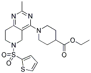 1-[2-METHYL-6-(THIOPHENE-2-SULFONYL)-5,6,7,8-TETRAHYDRO-PYRIDO[4,3-D]PYRIMIDIN-4-YL]-PIPERIDINE-4-CARBOXYLIC ACID ETHYL ESTER Struktur