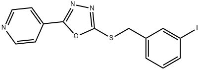 2-THIO(3-IODOBENZYL)-5-(1-PYRIDYL)-[1,3,4]-OXADIAZOLE Struktur