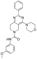 4-MORPHOLIN-4-YL-2-PHENYL-7,8-DIHYDRO-5H-PYRIDO[4,3-D]PYRIMIDINE-6-CARBOXYLIC ACID (3-METHOXY-PHENYL)-AMIDE Struktur