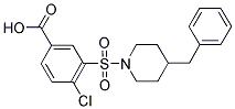 3-(4-BENZYL-PIPERIDINE-1-SULFONYL)-4-CHLORO-BENZOIC ACID Struktur