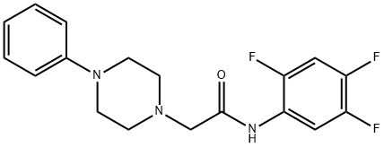 2-(4-PHENYLPIPERAZINO)-N-(2,4,5-TRIFLUOROPHENYL)ACETAMIDE Struktur