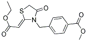 METHYL 4-[[(2Z)-2-(2-ETHOXY-2-OXOETHYLIDENE)-4-OXO-1,3-THIAZOLIDIN-3-YL]METHYL]BENZOATE Struktur