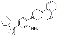 3-AMINO-N,N-DIETHYL-4-[4-(2-METHOXY-PHENYL)-PIPERAZIN-1-YL]-BENZENESULFONAMIDE Struktur