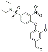 N,N-DIETHYL-4-(4-FORMYL-2-METHOXY-PHENOXY)-3-NITRO-BENZENESULFONAMIDE Struktur