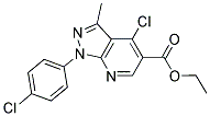 ETHYL 4-CHLORO-1-(4-CHLOROPHENYL)-3-METHYL-1H-PYRAZOLO[3,4-B]PYRIDINE-5-CARBOXYLATE Struktur