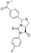 METHYL 4-[(7AR)-6-(4-FLUOROPHENYL)-7-OXO-5-THIOXOTETRAHYDRO-1H-IMIDAZO[1,5-C][1,3]THIAZOL-3-YL]BENZOATE Struktur