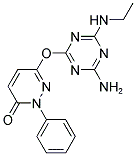 6-{[4-AMINO-6-(ETHYLAMINO)-1,3,5-TRIAZIN-2-YL]OXY}-2-PHENYLPYRIDAZIN-3(2H)-ONE Struktur