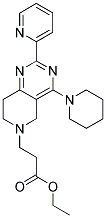 3-(4-PIPERIDIN-1-YL-2-PYRIDIN-2-YL-7,8-DIHYDRO-5H-PYRIDO[4,3-D]PYRIMIDIN-6-YL)-PROPIONIC ACID ETHYL ESTER Struktur