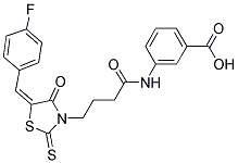 3-((4-[(5E)-5-(4-FLUOROBENZYLIDENE)-4-OXO-2-THIOXO-1,3-THIAZOLIDIN-3-YL]BUTANOYL)AMINO)BENZOIC ACID Struktur