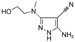 5-AMINO-3-[(2-HYDROXYETHYL)(METHYL)AMINO]-1H-PYRAZOLE-4-CARBONITRILE Struktur