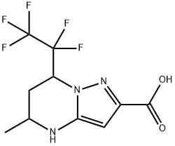 5-METHYL-7-PENTAFLUOROETHYL-4,5,6,7-TETRAHYDRO-PYRAZOLO[1,5-A]PYRIMIDINE-2-CARBOXYLIC ACID Struktur