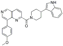 [4-(1H-INDOL-3-YL)-PIPERIDIN-1-YL]-[8-(4-METHOXY-PHENYL)-[1,6]NAPHTHYRIDIN-2-YL]-METHANONE Struktur