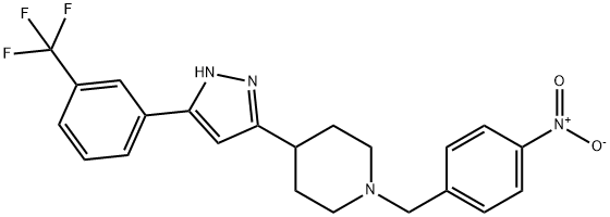 1-(4-NITROBENZYL)-4-(5-[3-(TRIFLUOROMETHYL)PHENYL]-1H-PYRAZOL-3-YL)PIPERIDINE Struktur