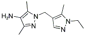 1-(1-ETHYL-5-METHYL-1 H-PYRAZOL-4-YLMETHYL)-3,5-DIMETHYL-1 H-PYRAZOL-4-YLAMINE Struktur