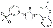 1-[2-(DIFLUOROMETHOXY)BENZYL]-3-[3-(METHYLSULFONYL)PHENYL]IMIDAZOLIDIN-2-ONE Struktur