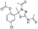 2-[3-ACETYL-5-(ACETYLAMINO)-2-METHYL-2,3-DIHYDRO-1,3,4-THIADIAZOL-2-YL]-4-CHLOROPHENYL ACETATE Struktur