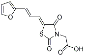 [5-(3-FURAN-2-YL-ALLYLIDENE)-2,4-DIOXO-THIAZOLIDIN-3-YL]-ACETIC ACID Struktur