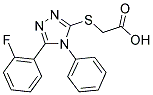 [[5-(2-FLUOROPHENYL)-4-PHENYL-4H-1,2,4-TRIAZOL-3-YL]THIO]ACETIC ACID Struktur