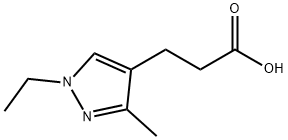 3-(1-ETHYL-3-METHYL-1H-PYRAZOL-4-YL)-PROPIONIC ACID Struktur