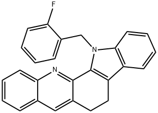 13-(2-FLUOROBENZYL)-6,13-DIHYDRO-5H-INDOLO[3,2-C]ACRIDINE Struktur