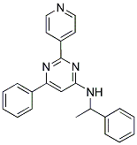 6-PHENYL-N-(1-PHENYLETHYL)-2-PYRIDIN-4-YLPYRIMIDIN-4-AMINE Struktur