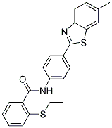 2-(ETHYLTHIO)-N-[4-(6-METHYL-1,3-BENZOTHIAZOL-2-YL)PHENYL]BENZAMIDE Struktur