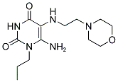 6-AMINO-5-[(2-MORPHOLIN-4-YLETHYL)AMINO]-1-PROPYLPYRIMIDINE-2,4(1H,3H)-DIONE Struktur