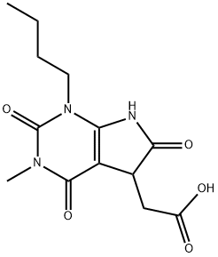 (1-BUTYL-3-METHYL-2,4,6-TRIOXO-2,3,4,5,6,7-HEXAHYDRO-1H-PYRROLO[2,3-D]PYRIMIDIN-5-YL)-ACETIC ACID Struktur