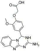 [4-(2-AMINO-3,4-DIHYDRO[1,3,5]TRIAZINO[1,2-A]BENZIMIDAZOL-4-YL)-2-METHOXYPHENOXY]ACETIC ACID Struktur