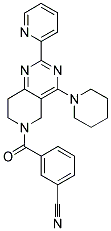 3-(4-PIPERIDIN-1-YL-2-PYRIDIN-2-YL-7,8-DIHYDRO-5H-PYRIDO[4,3-D]PYRIMIDINE-6-CARBONYL)-BENZONITRILE Struktur