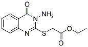 (3-AMINO-4-OXO-3,4-DIHYDRO-QUINAZOLIN-2-YLSULFANYL)-ACETIC ACID ETHYL ESTER Struktur