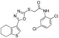 N-(2,5-DICHLOROPHENYL)-2-{[5-(4,5,6,7-TETRAHYDRO-1-BENZOTHIEN-3-YL)-1,3,4-OXADIAZOL-2-YL]THIO}ACETAMIDE Struktur