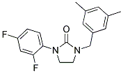 1-(2,4-DIFLUOROPHENYL)-3-(3,5-DIMETHYLBENZYL)IMIDAZOLIDIN-2-ONE Struktur