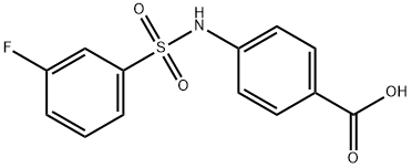 4-([(3-FLUOROPHENYL)SULFONYL]AMINO)BENZOIC ACID Struktur